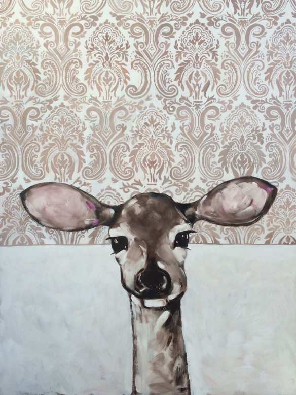 Camouflage for Maggie,48x36in,oil on wood panel
